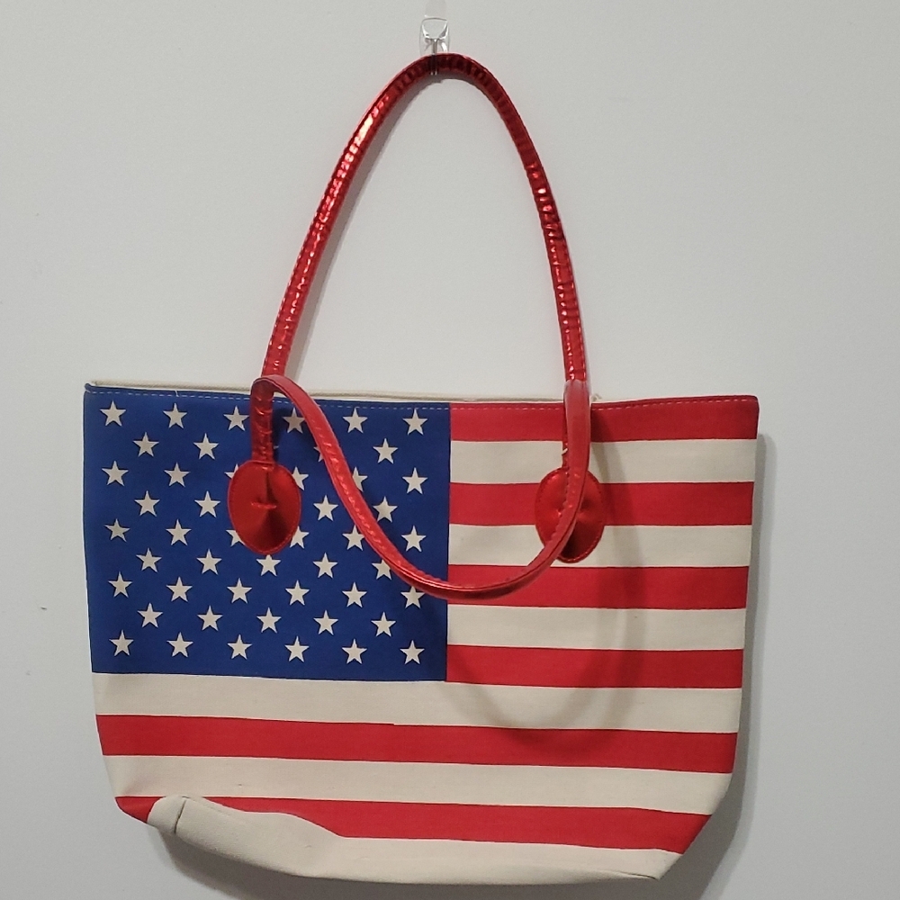Red and Blue Flag Tote Bag